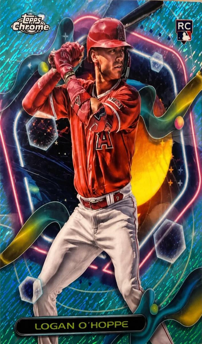 2023 Topps Cosmic Chrome Baseball Aqua Equinox Logan O'Hoppe #197 PSA 9