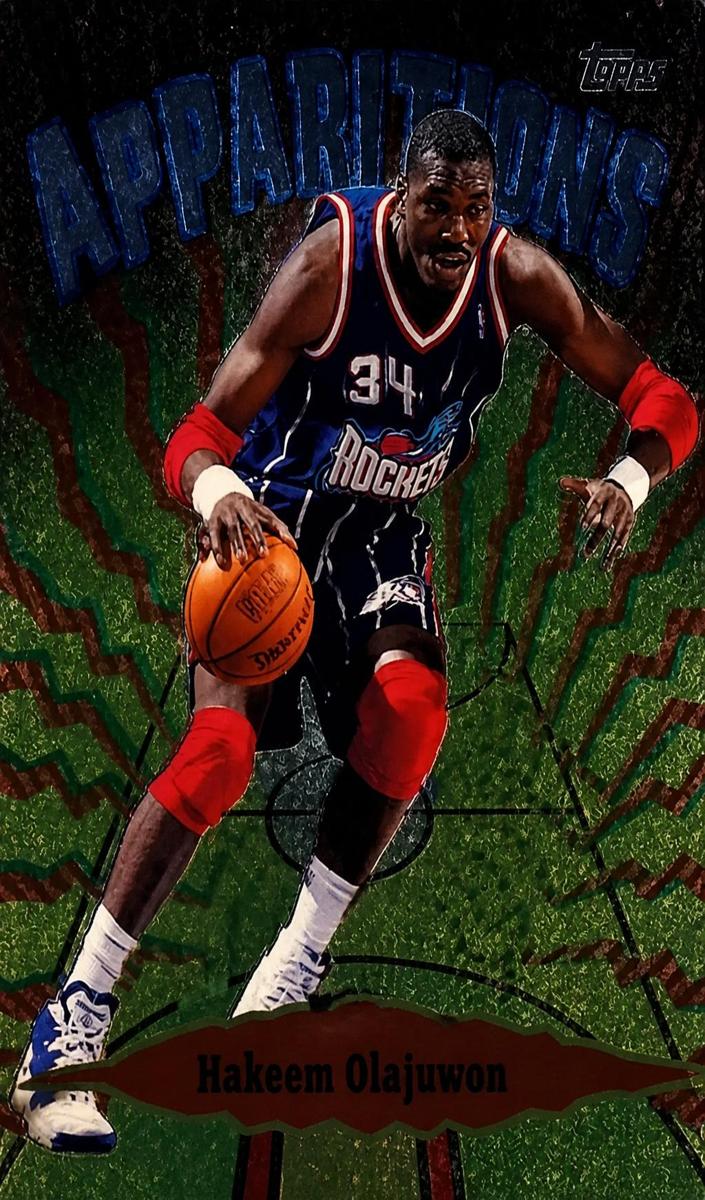 1998 Topps Basketball Hakeem Olajuwon #A8 PSA 9