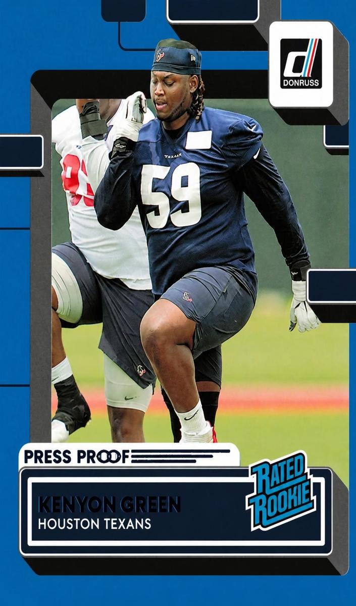 2022 Panini Donruss Football Press Proof Blue Kenyon Green #354