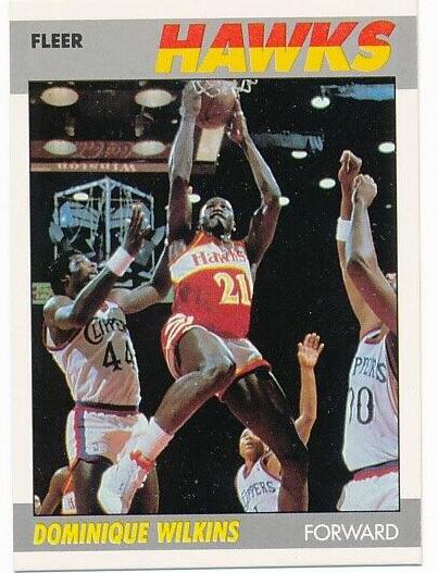 1987 Fleer Basketball Dominique Wilkins #118