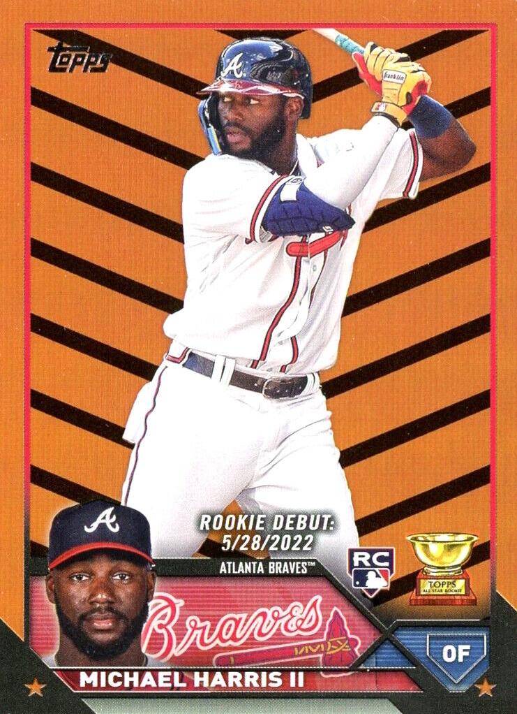 2023 Topps Update Baseball Orange & Black Foil Michael Harris II #US225