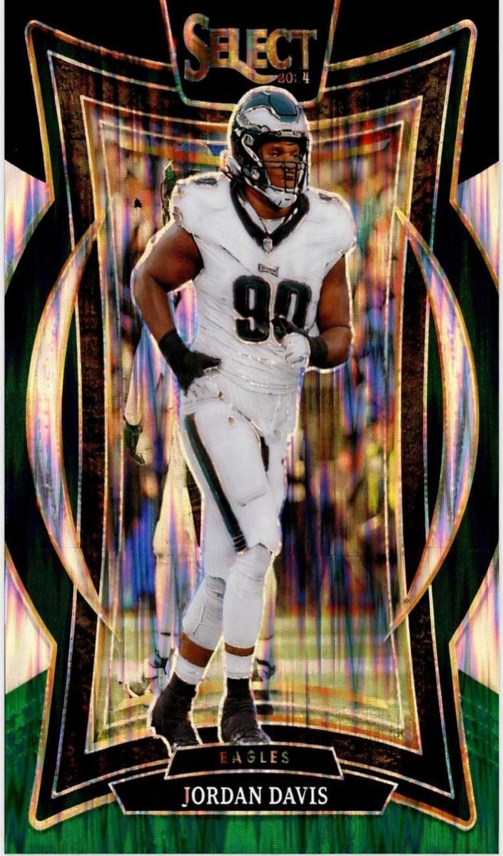 2024 Panini Select Football Black and Green Shock Jordan Davis #72