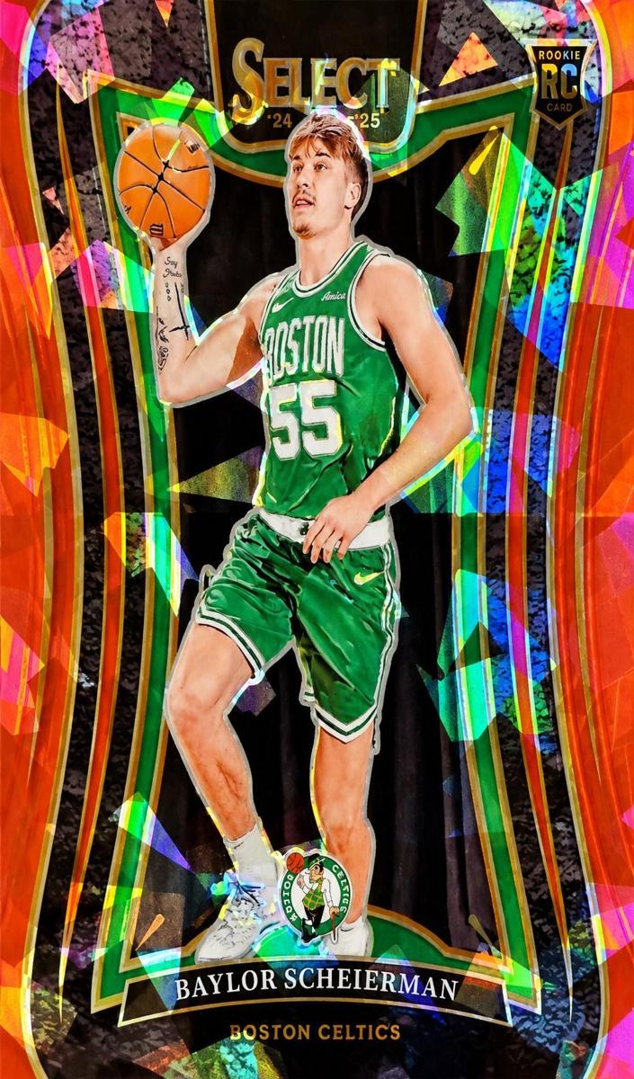 2024 Panini Select Basketball Red Cracked Ice Baylor Scheierman #382
