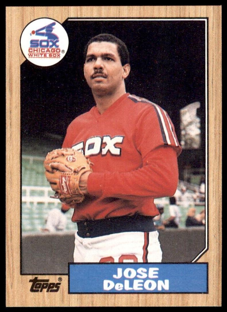 1987 Topps Baseball Jose DeLeon #421 PSA 8