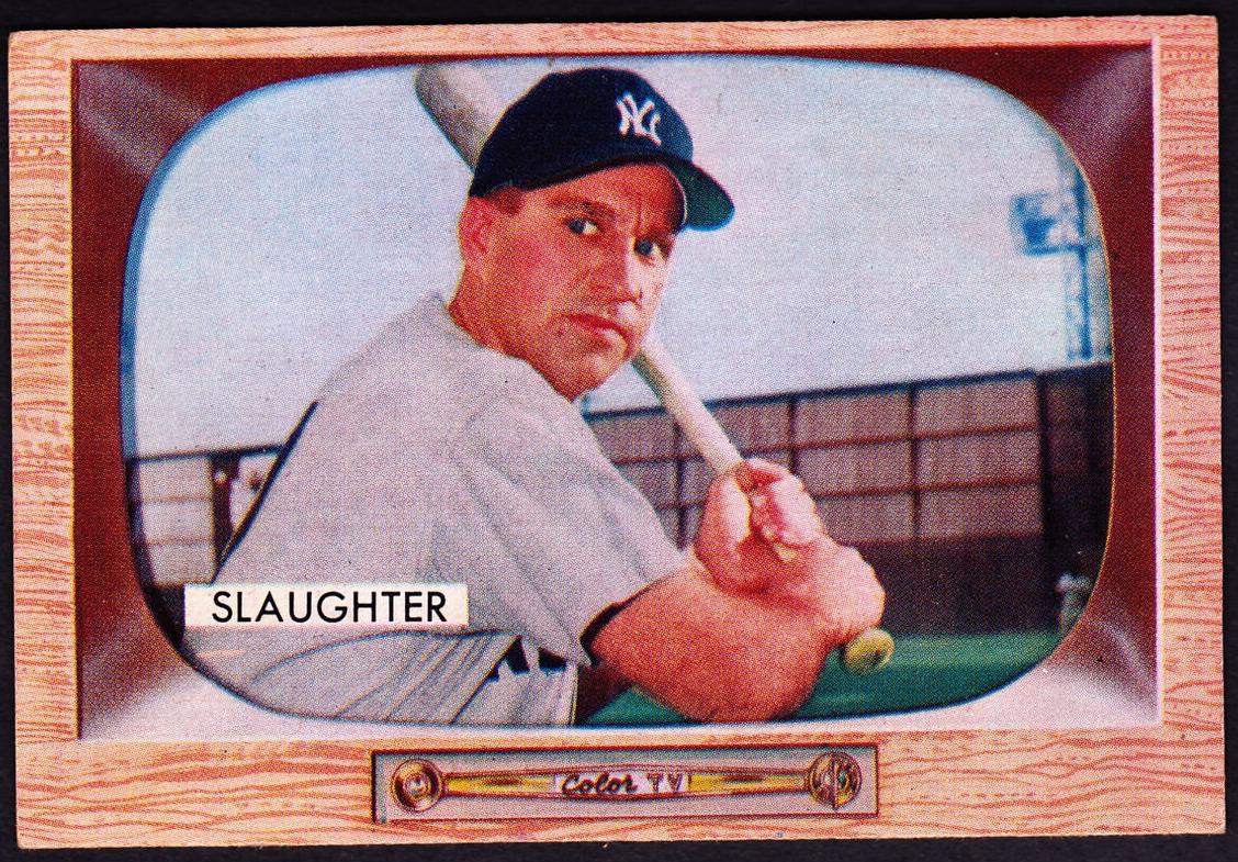1955 Bowman Baseball Enos Slaughter #60 PSA 5.5