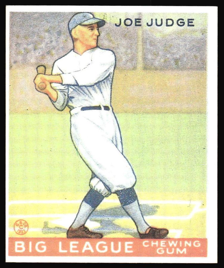 1933 R319 Goudey Baseball Joe Judge #155 PSA 6