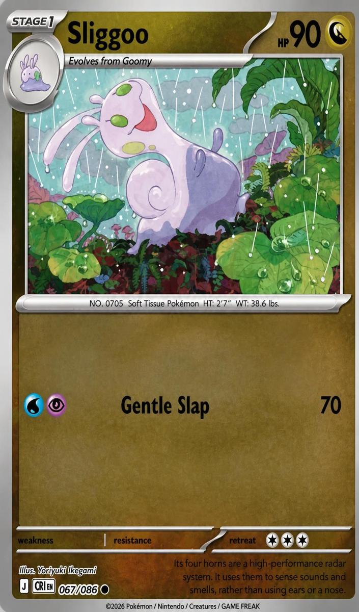 2026 Pokemon Mega Evolution Chaos Rising Reverse Holo Sliggoo #67