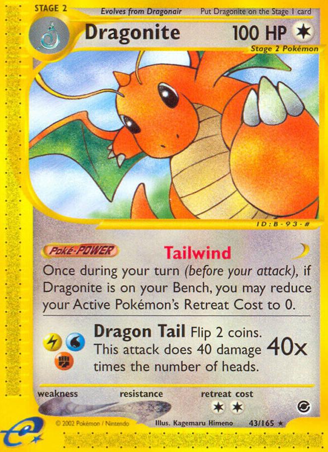 2002 Pokemon Expedition Base Set Dragonite #43 PSA 10