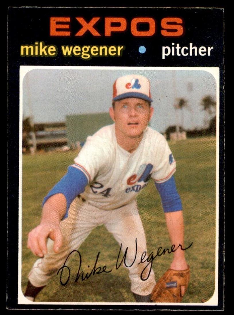 1971 O-Pee-Chee Baseball Mike Wegener #608