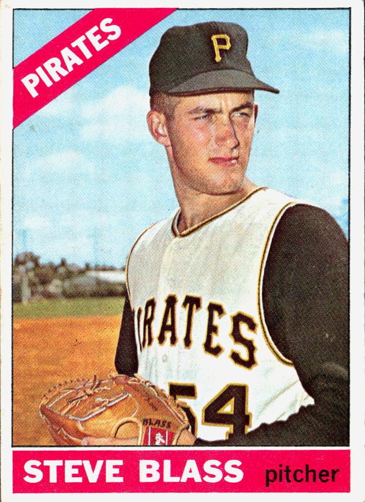1966 Topps Baseball Steve Blass #344 PSA 8