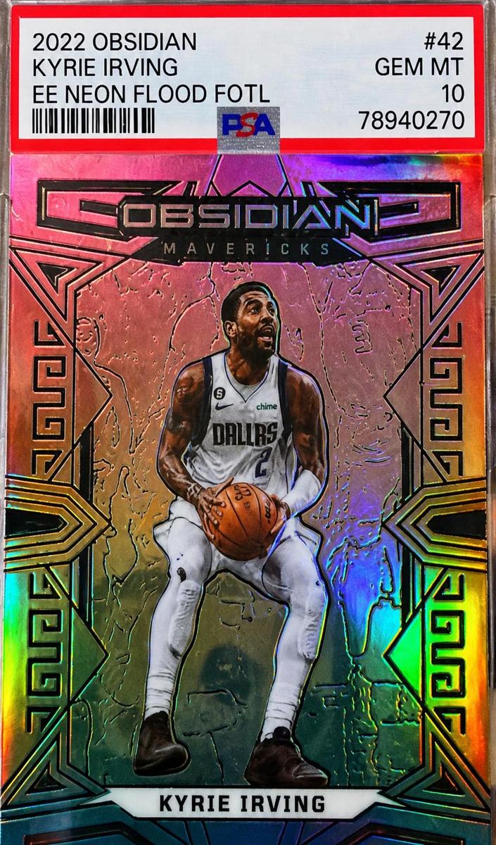 2022 Panini Obsidian Basketball Electric Etch Neon Flood Kyrie Irving #42