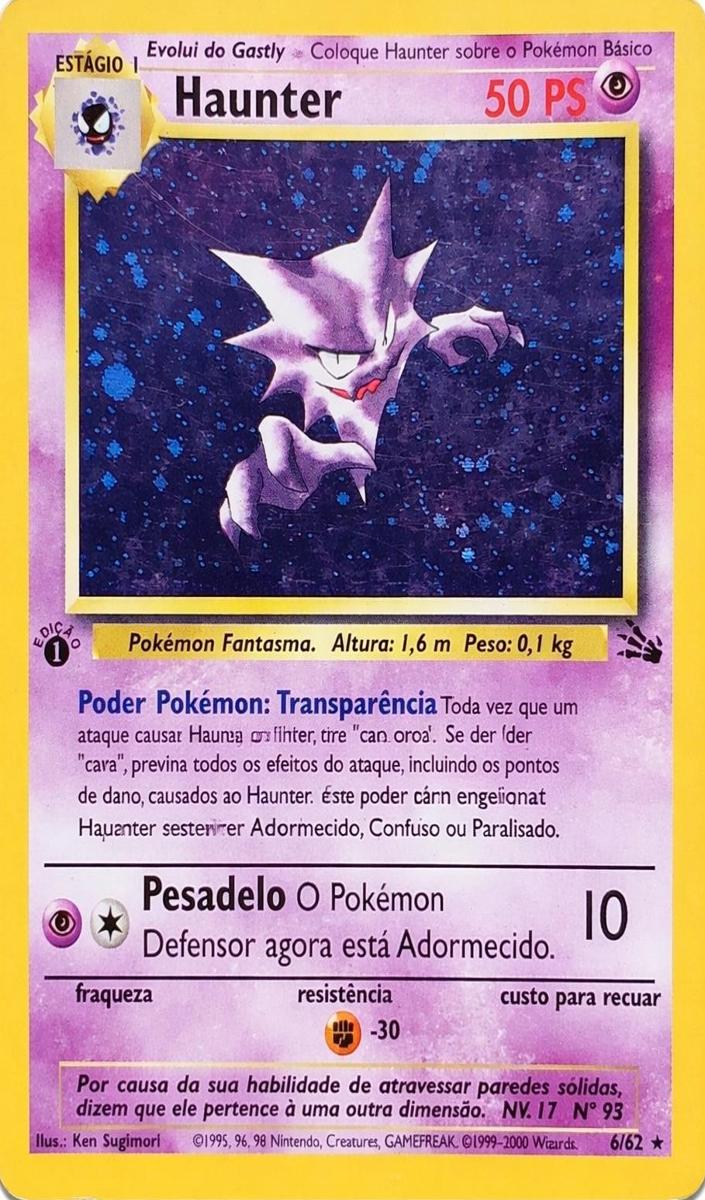 1999 Pokemon Fossil 1st Edition Haunter #6