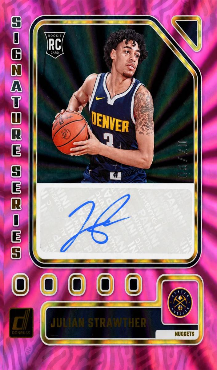 2023 Panini Donruss Basketball Holo Pink Laser Julian Strawther #SS-JUL