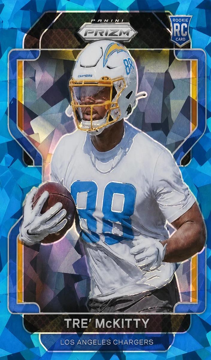 2021 Panini Prizm Football Blue Ice Tre' McKitty #416
