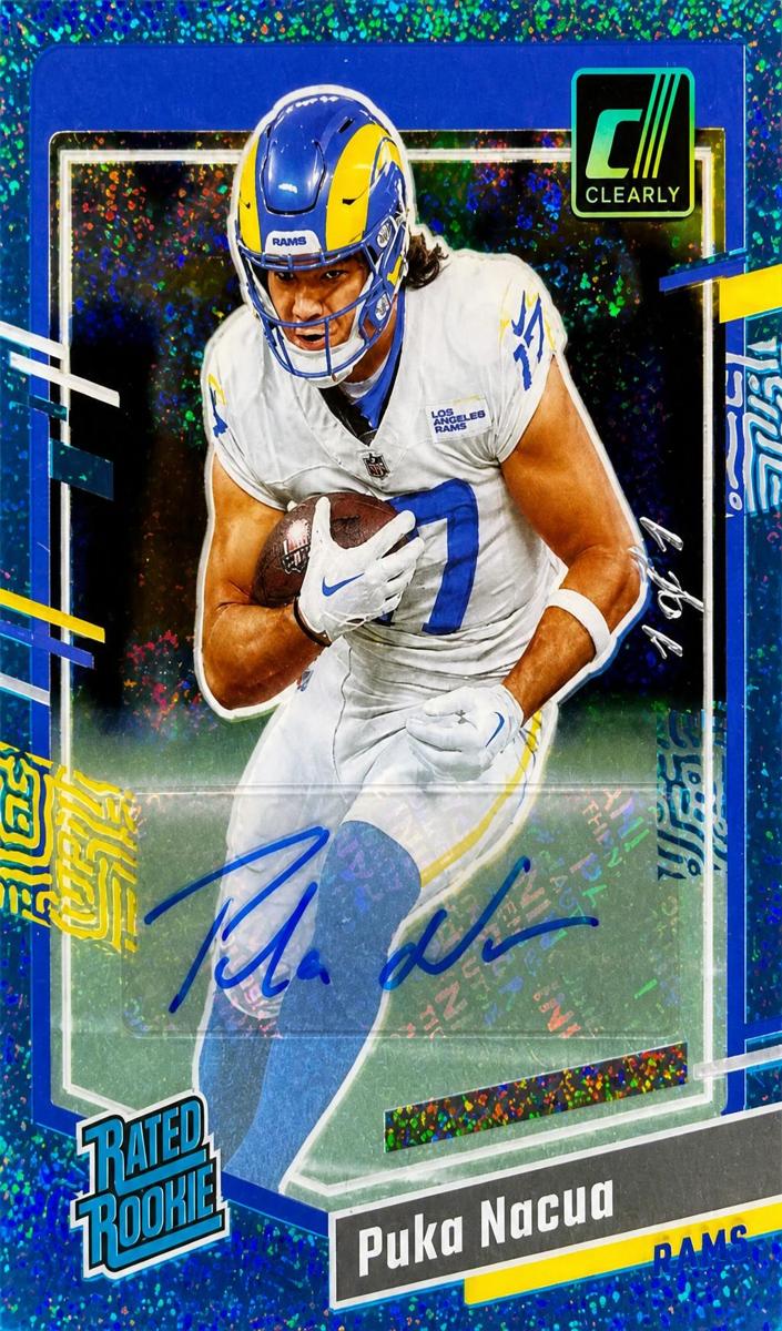 2023 Panini Clearly Donruss Football Holo Platinum Puka Nacua #96
