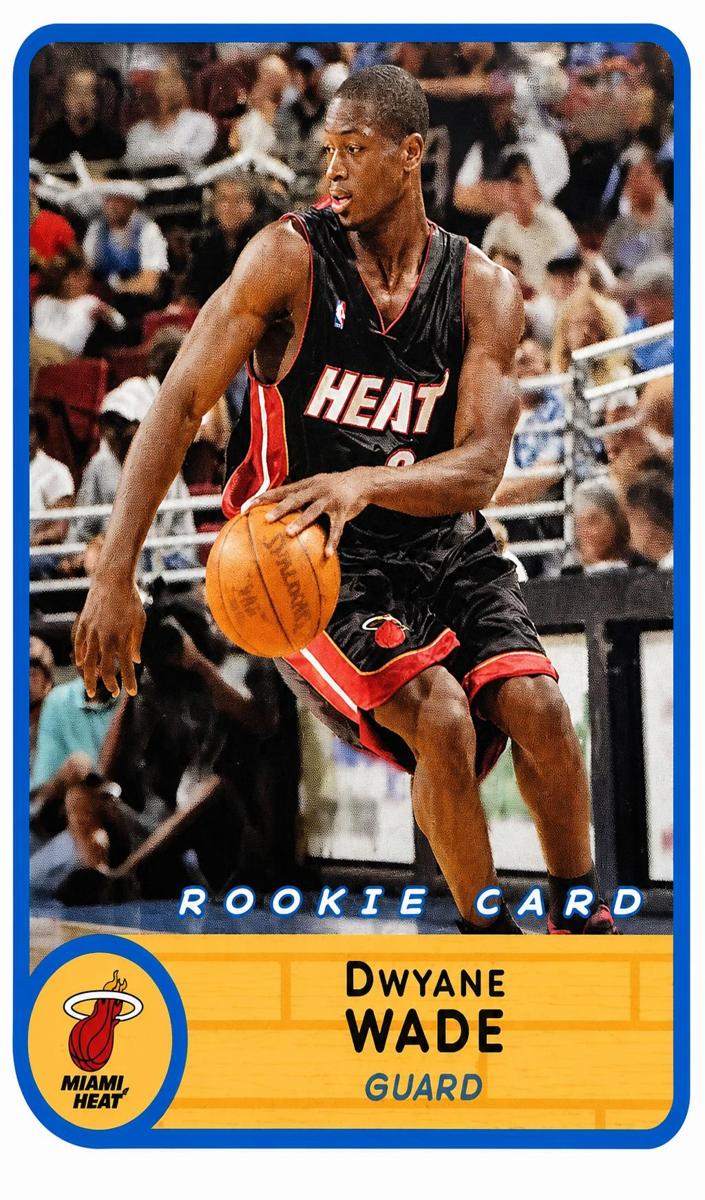 2003 Topps Bazooka Basketball Base - Dribbling Dwyane Wade #252 PSA 9