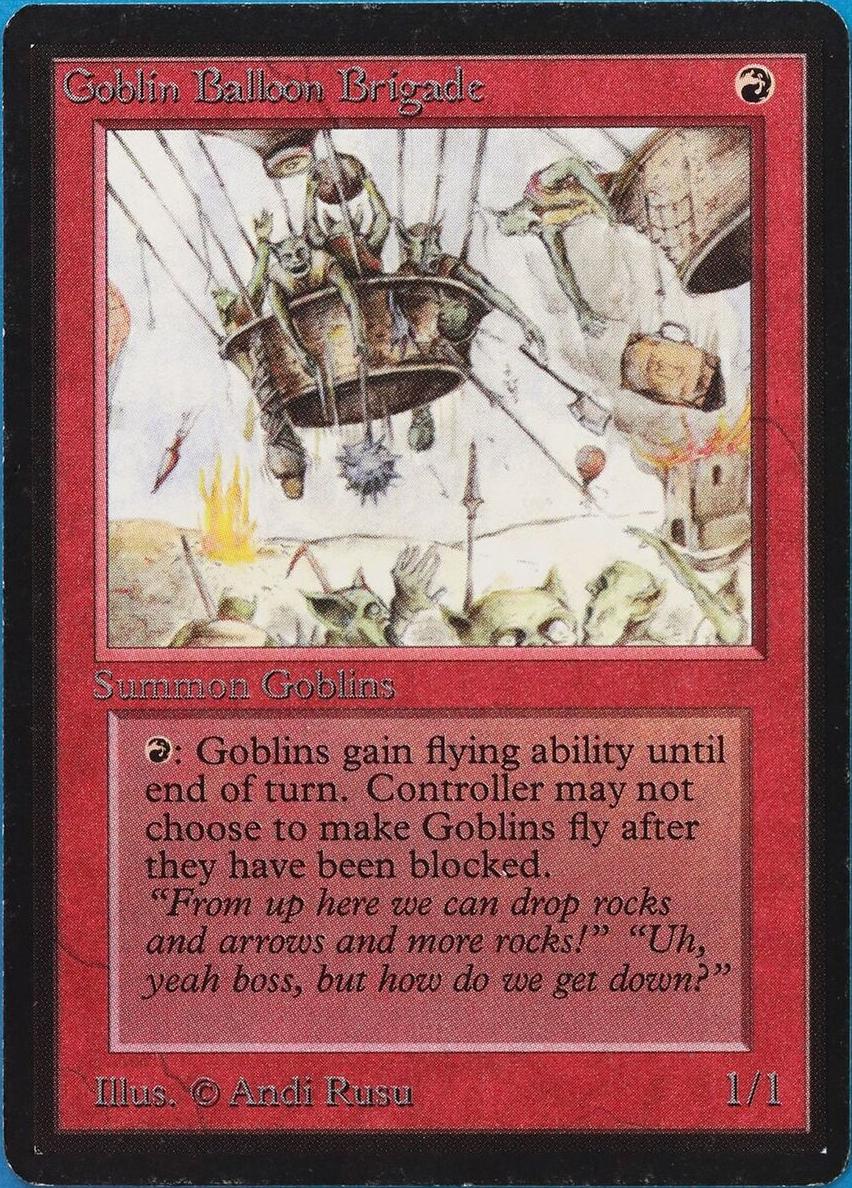 1993 Magic The Gathering Beta Goblin Balloon Brigade #NNO