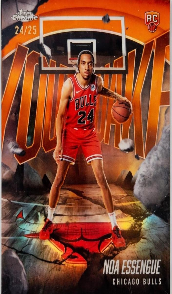 2025 Topps Chrome Basketball Orange Refractor Noa Essengue #YQ-12
