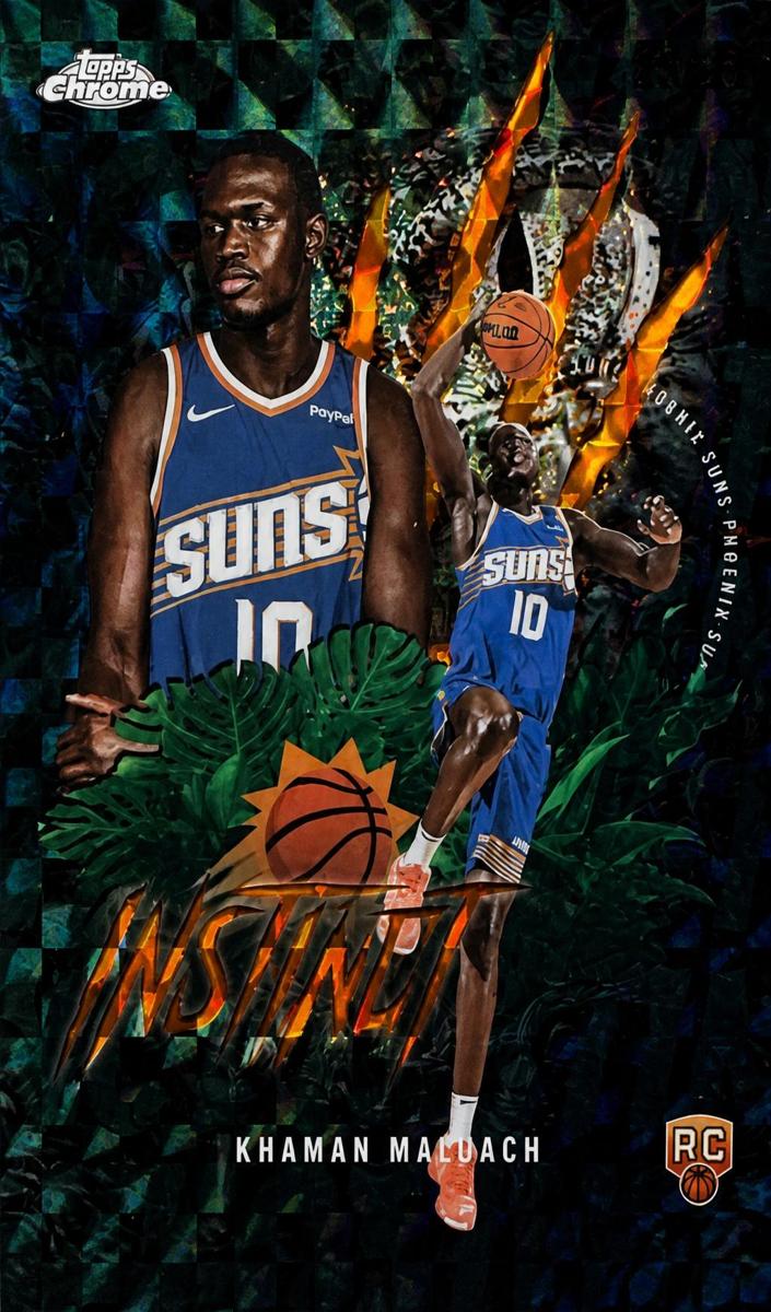 2025 Topps Chrome Basketball Geometric Orange Refractor Khaman Maluach #INS-19