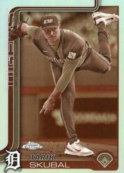 2025 Topps Chrome Baseball Sepia Refractor Tarik Skubal #258 PSA 9