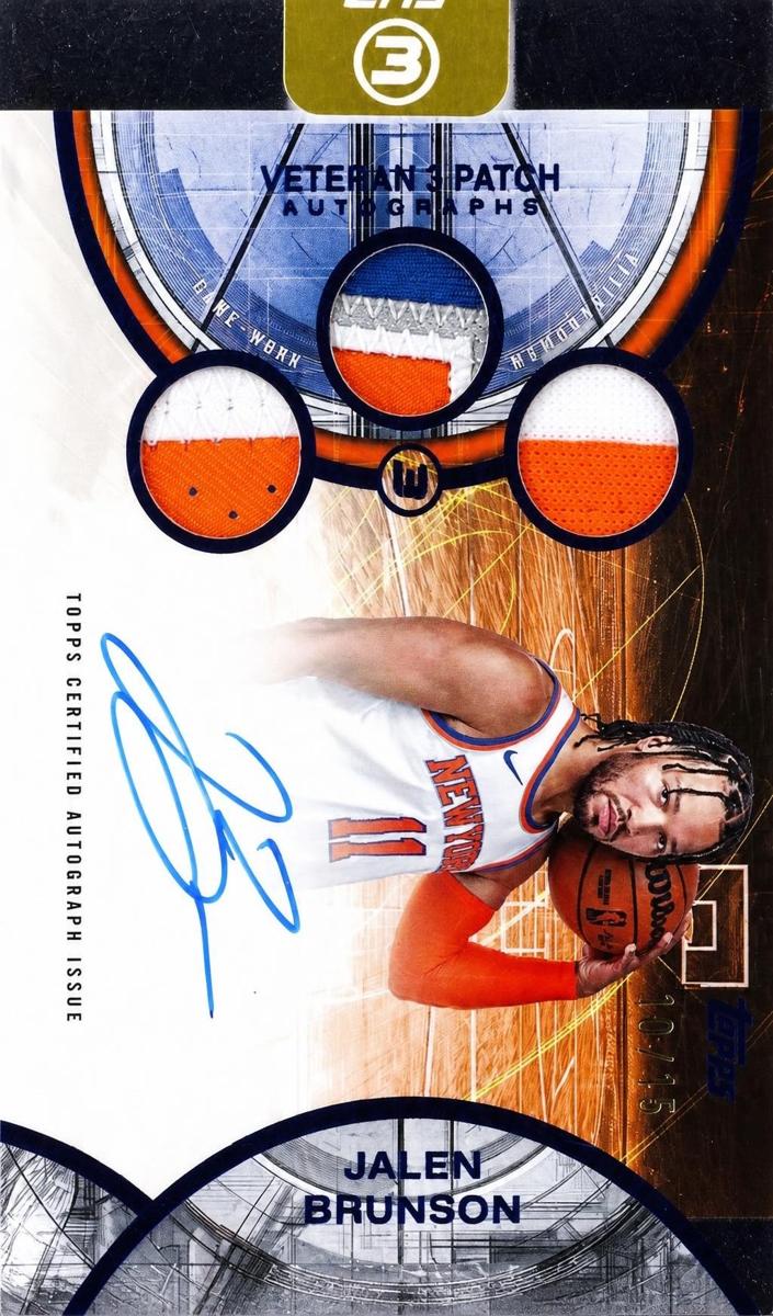 2025 Topps Three Basketball Blue Jalen Brunson #V3A-JB