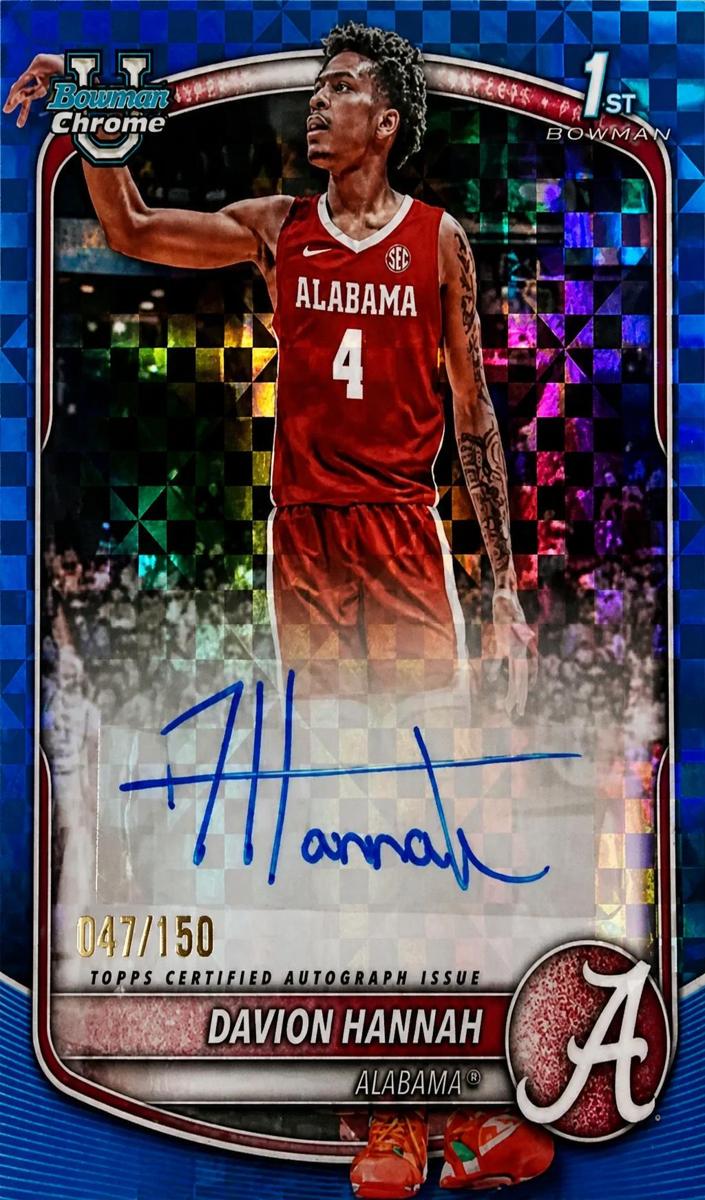2025 Bowman Basketball Blue X-Fractor Davion Hannah #CPA-DH
