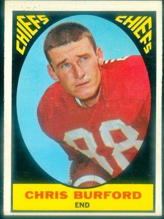 1967 Topps Football Chris Burford #72