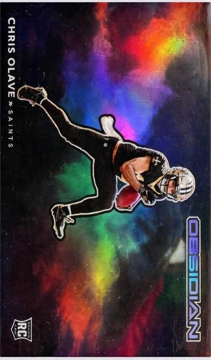2022 Panini Obsidian Football Chris Olave #CBB-COL BGS 8