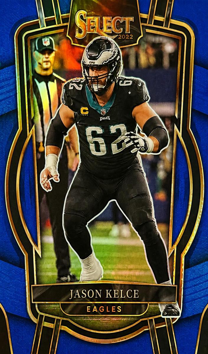 2022 Panini Select Football Blue Prizm Jason Kelce #220