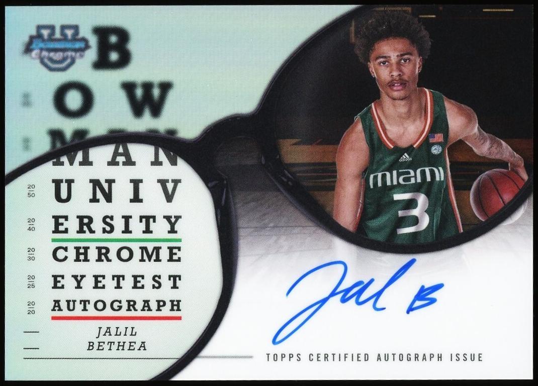 2024 Bowman Chrome University Basketball Jalil Bethea #ETA-JB