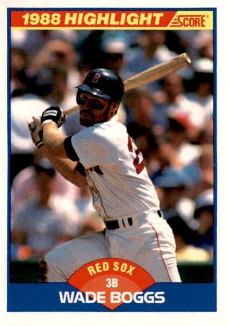 1989 Score Baseball Wade Boggs #654 PSA 10