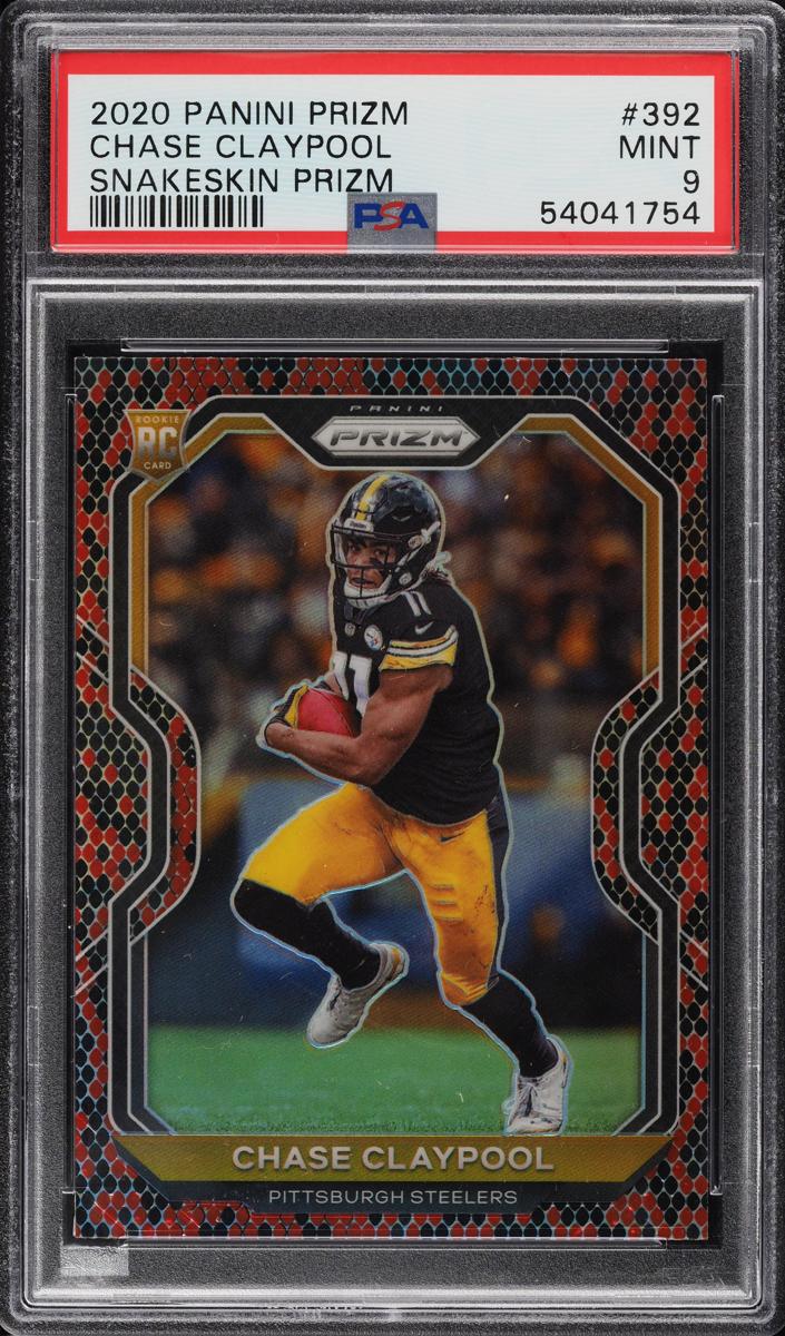 2020 Panini Prizm Football Snakeskin Chase Claypool #392 PSA 9