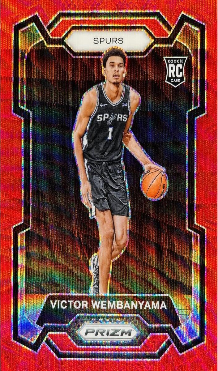 2023 Panini Prizm Basketball Ruby Wave Victor Wembanyama #136 PSA 9