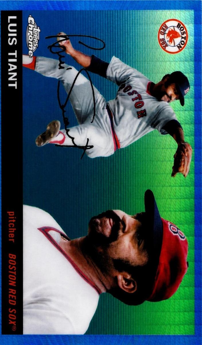 2025 Topps Chrome Platinum Baseball Blue Prism Refractor Luis Tiant #379