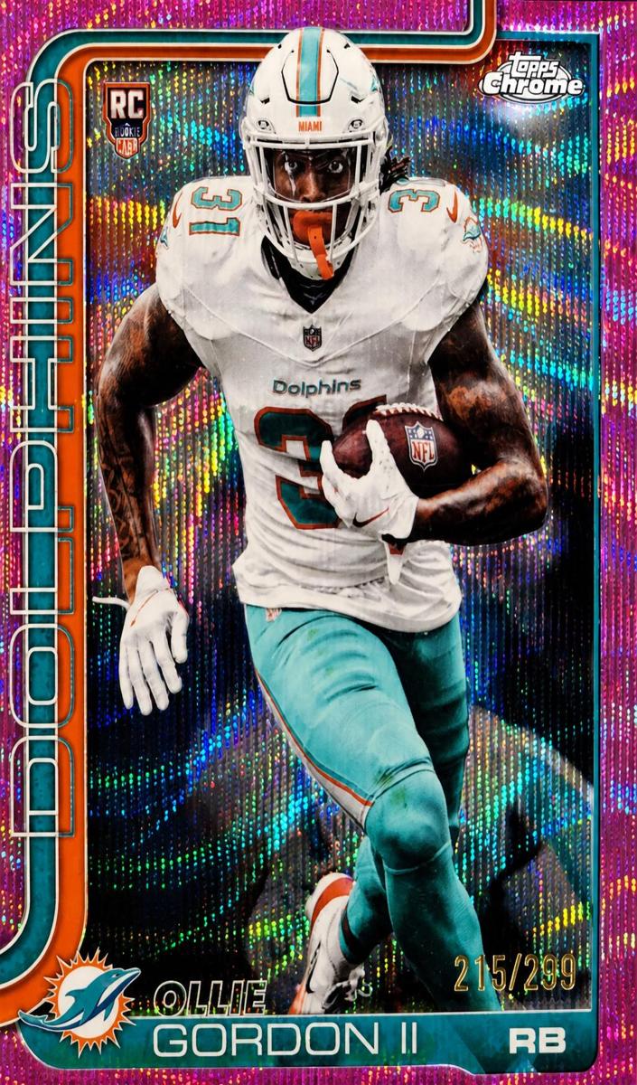 2025 Topps Chrome Football Pink Wave Refractor Ollie Gordon II #327