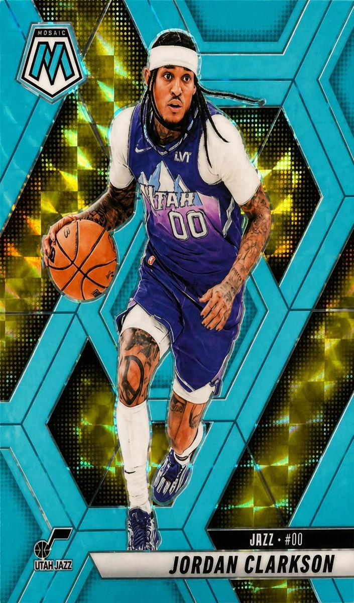 2024 Panini Mosaic Basketball Blue Fluorescent Jordan Clarkson #149