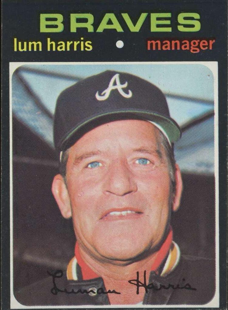 1971 Topps Baseball Lum Harris #346