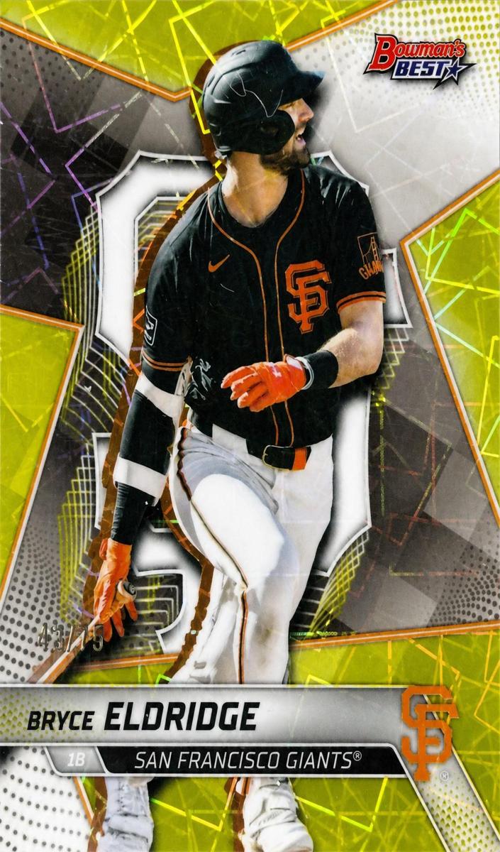 2025 Bowman's Best Baseball Yellow Lazer Refractor Bryce Eldridge #TP-15