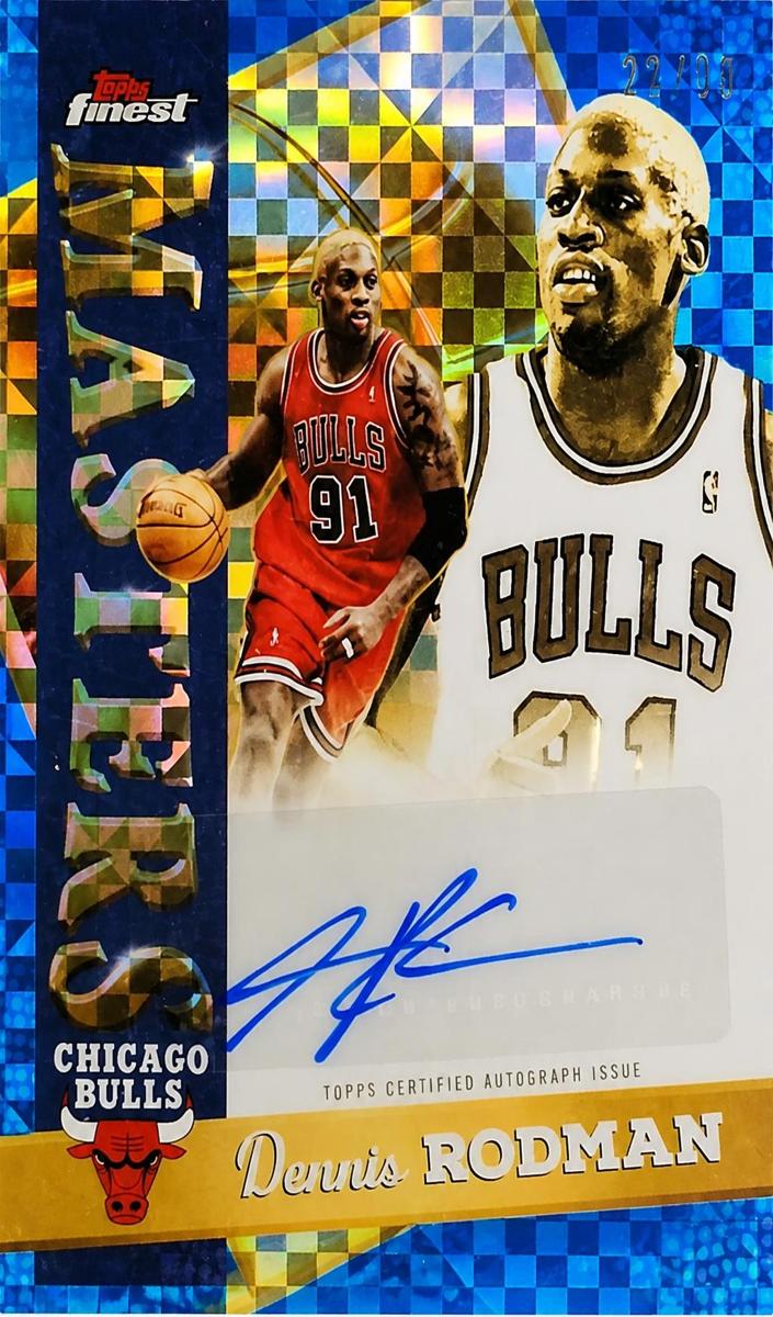 2025 Topps Finest Basketball Blue X-Fractor Dennis Rodman #MA-DR
