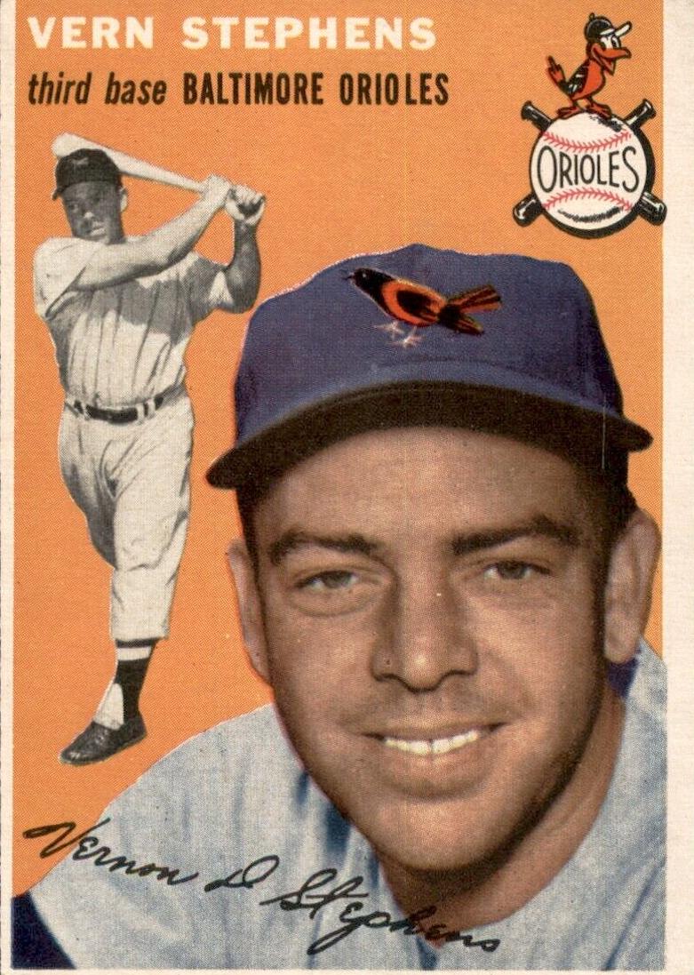 1954 Topps Baseball Vern Stephens #54 PSA 5.5