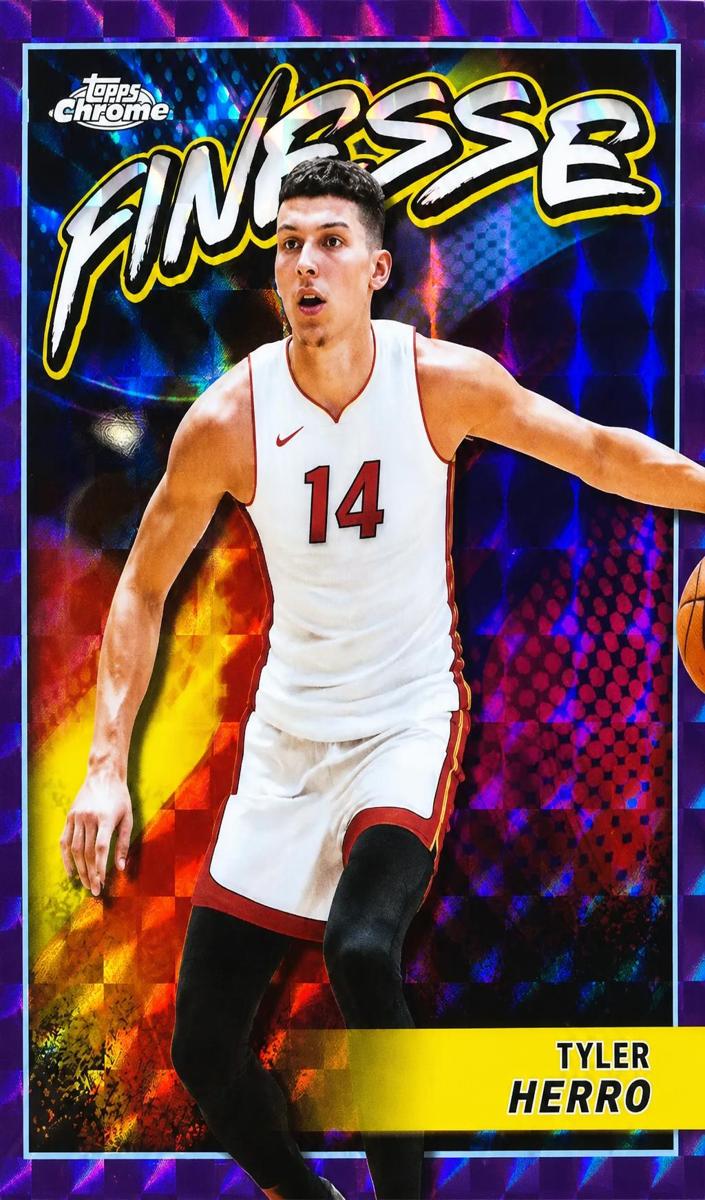 2023 Topps Chrome Basketball Purple Geometric Tyler Herro #F-12