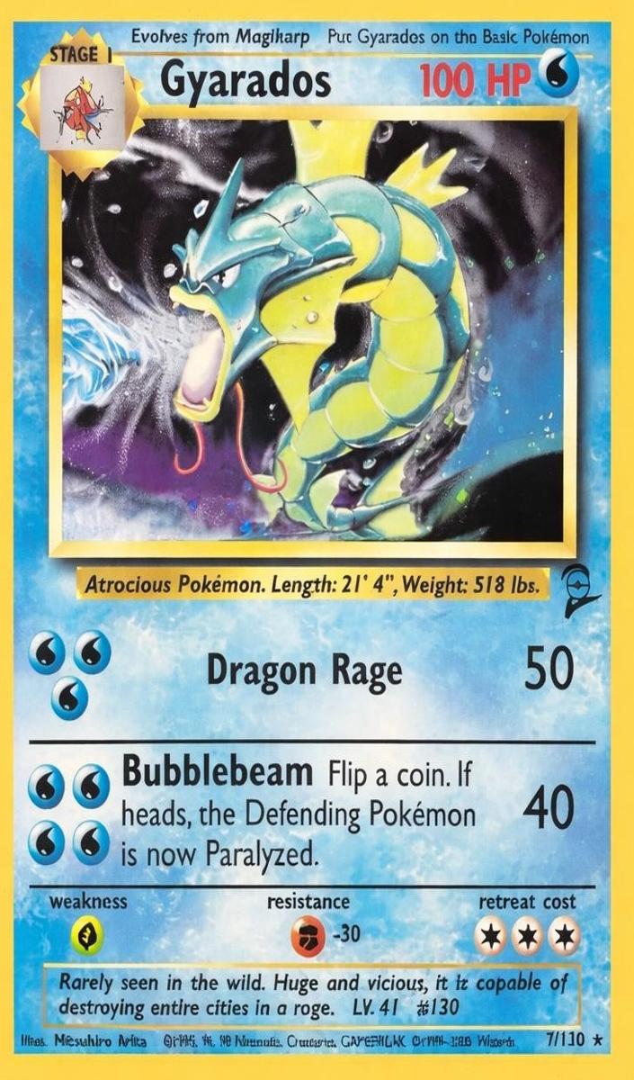 2000 Pokemon Base Set II Gyarados #7