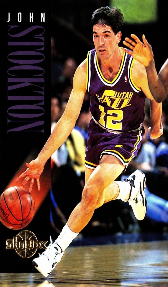 1994 Skybox Premium Basketball John Stockton #168 PSA 9