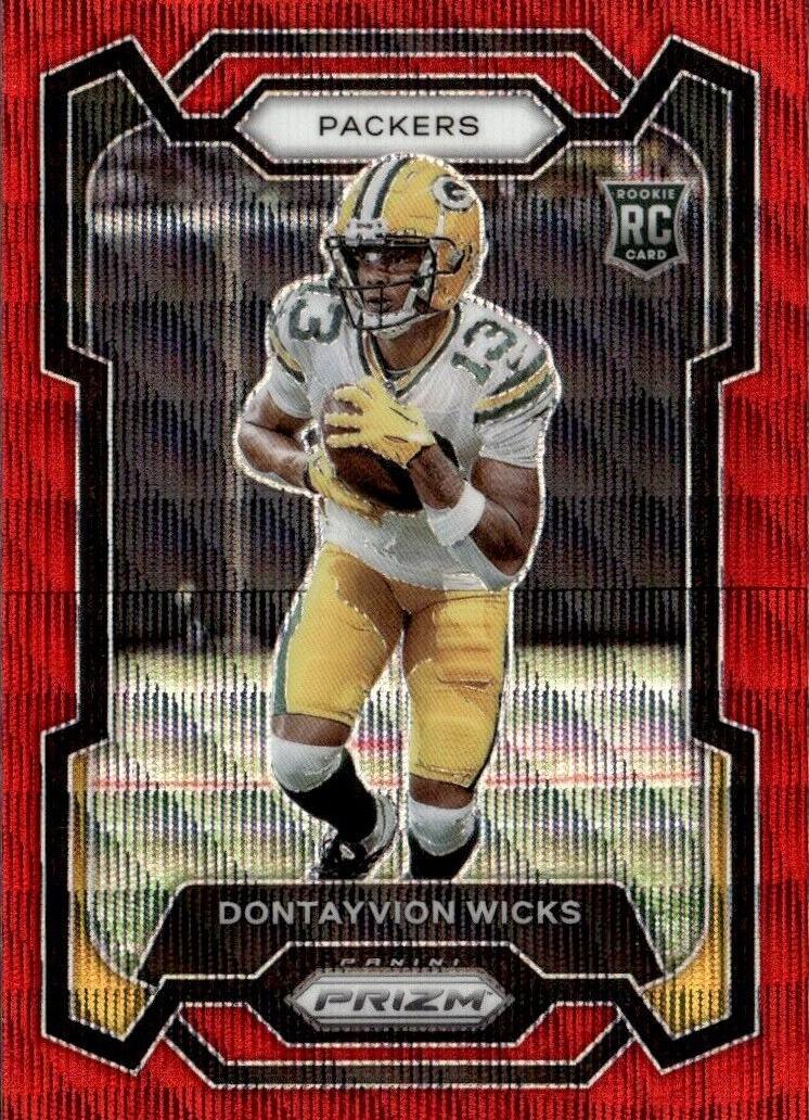 2023 Panini Prizm Football Red Wave Dontayvion Wicks #333 PSA 10