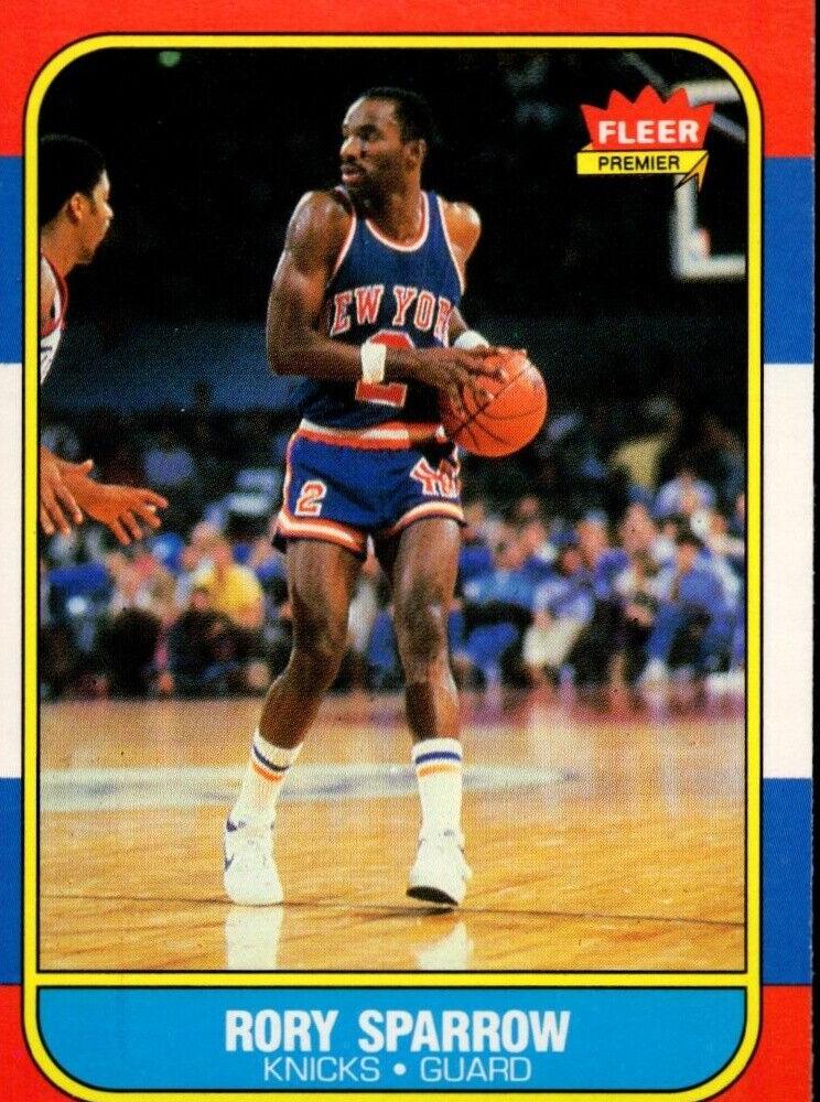 1986 Fleer Basketball Rory Sparrow #105 RAW Ungraded