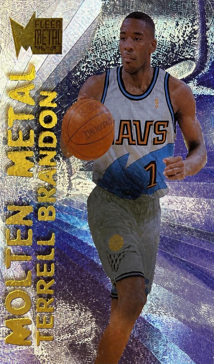 1996 Fleer Metal Basketball Terrell Brandon #14 PSA 9