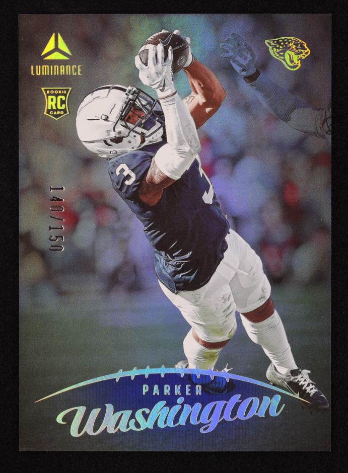2023 Panini Luminance Football Blue Parker Washington #150 PSA 10