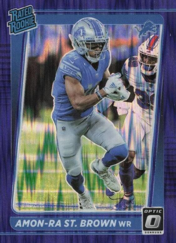 2021 Donruss Optic Football Purple Shock Amon-Ra St. Brown #228