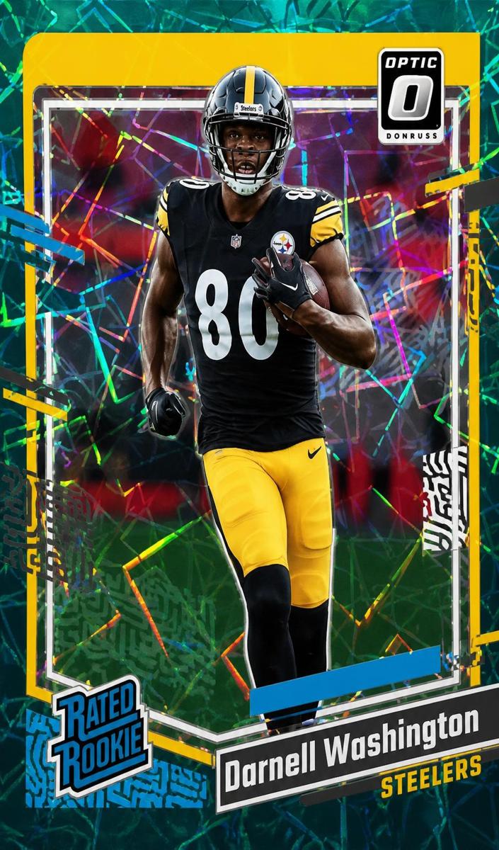 2023 Donruss Optic Football Teal Velocity Darnell Washington #286 PSA 9
