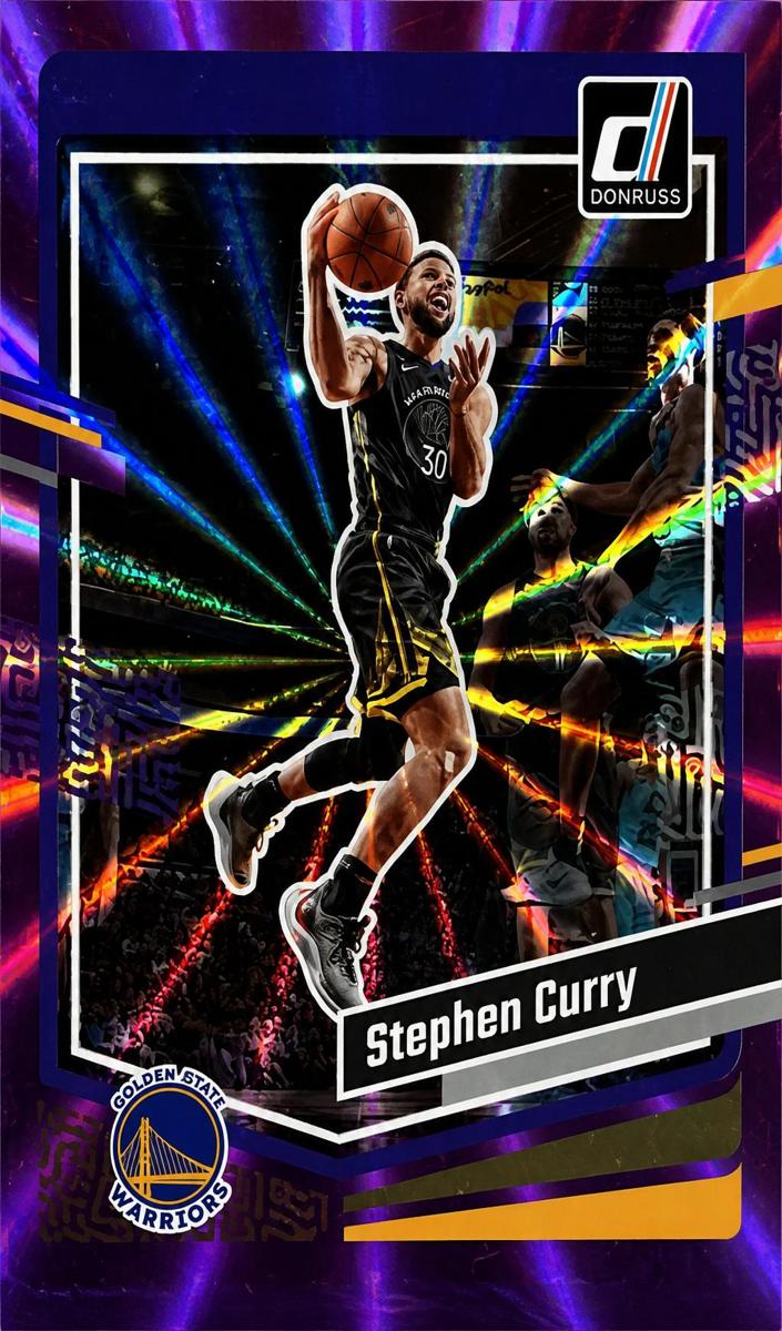 2023 Panini Donruss Basketball Holo Purple Laser Stephen Curry #65
